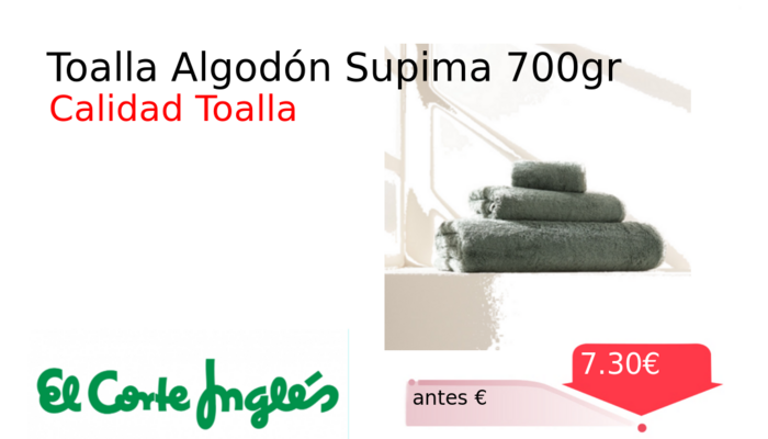 Toalla Algodón Supima 700gr