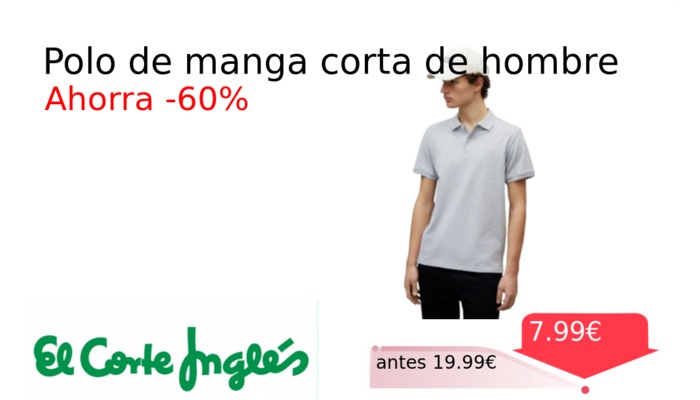 Polo de manga corta de hombre