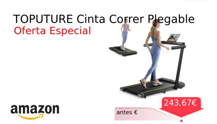 TOPUTURE Cinta Correr Plegable