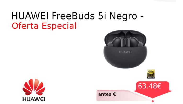 HUAWEI FreeBuds 5i Negro -