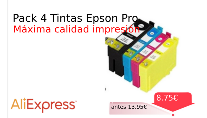 Pack 4 Tintas Epson Pro