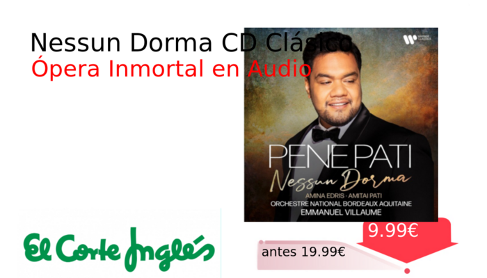Nessun Dorma CD Clásico