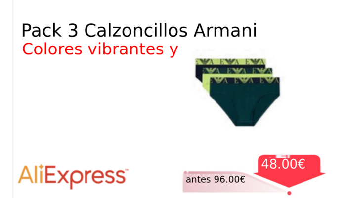 Pack 3 Calzoncillos Armani