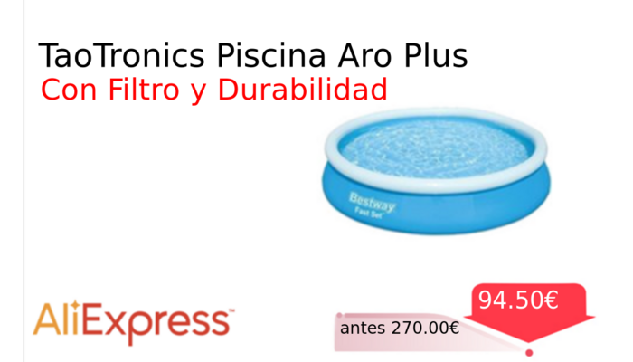 TaoTronics Piscina Aro Plus