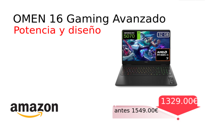 OMEN 16 Gaming Avanzado