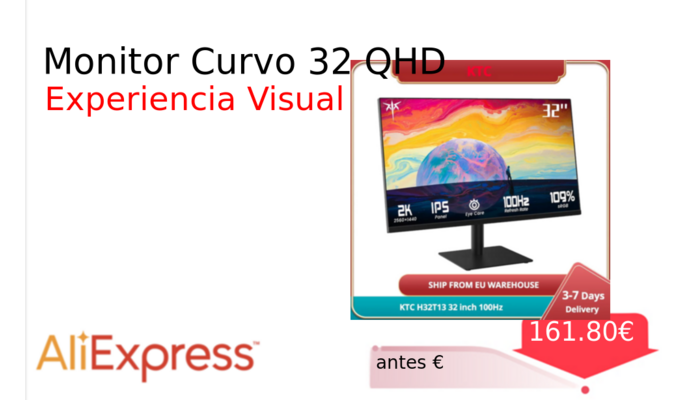 Monitor Curvo 32 QHD