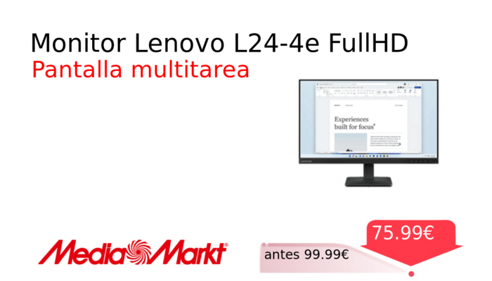 Monitor Lenovo L24-4e FullHD