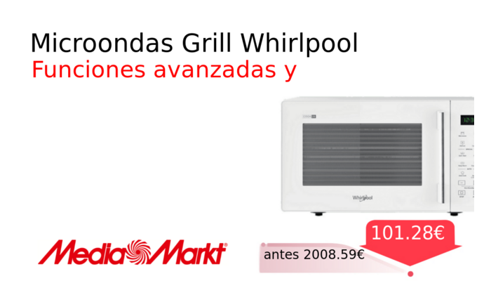 Microondas Grill Whirlpool
