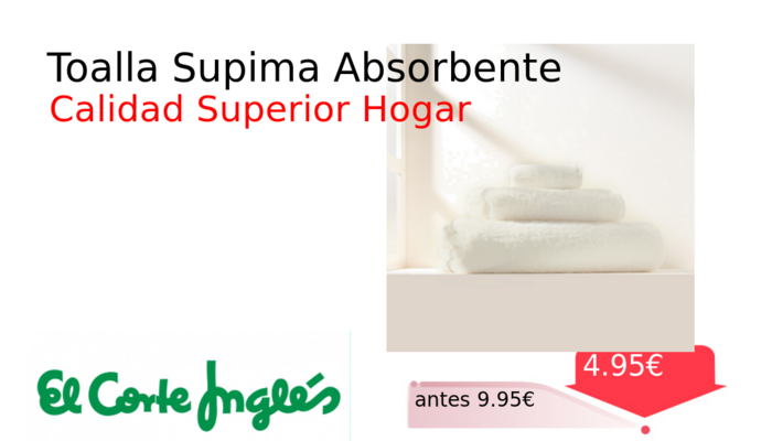 Toalla Supima Absorbente