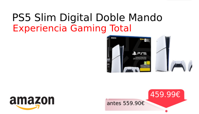 PS5 Slim Digital Doble Mando