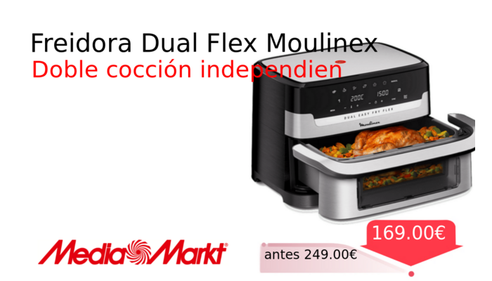 Freidora Dual Flex Moulinex