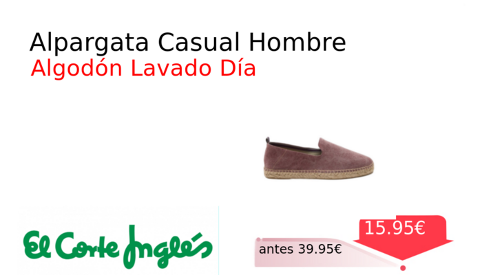 Alpargata Casual Hombre