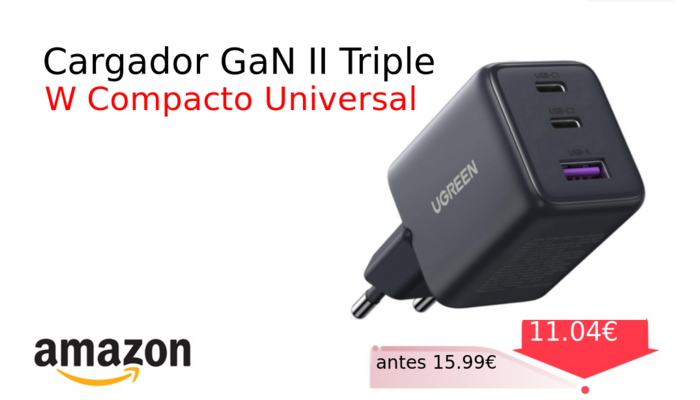 Cargador GaN II Triple