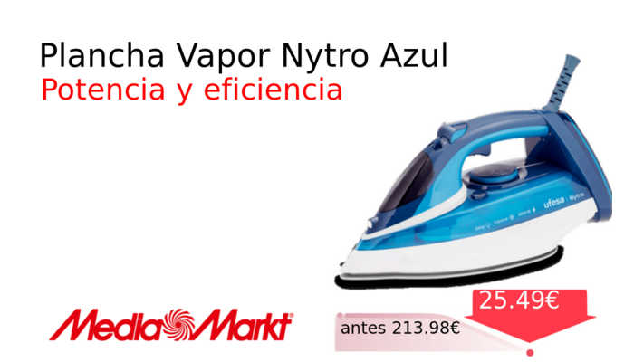 Plancha Vapor Nytro Azul