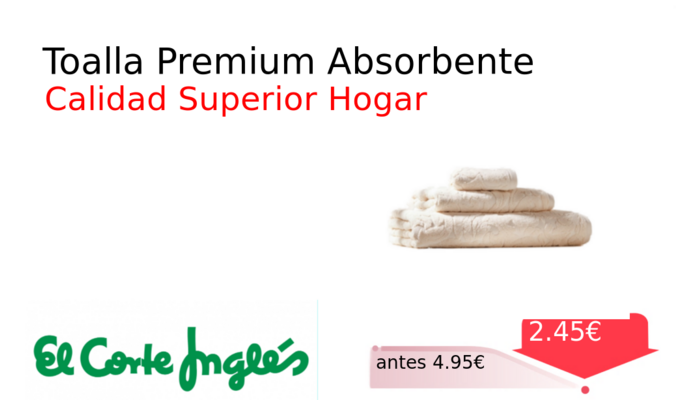 Toalla Premium Absorbente