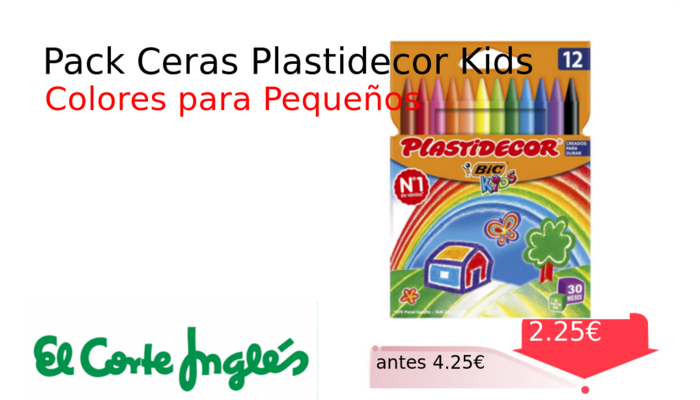 Pack Ceras Plastidecor Kids