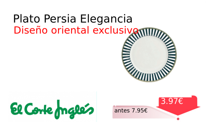 Plato Persia Elegancia