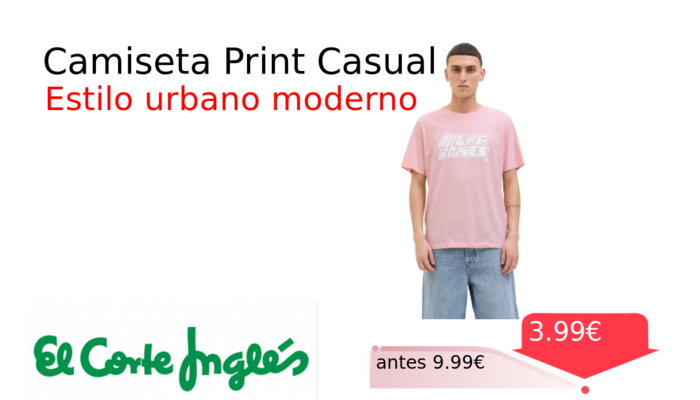 Camiseta Print Casual