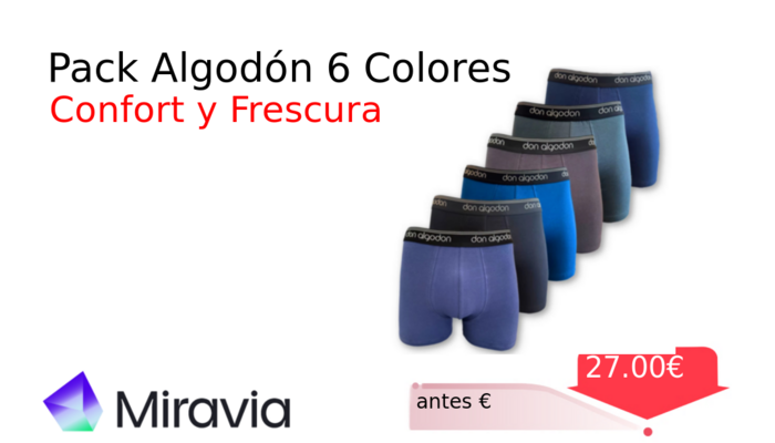 Pack Algodón 6 Colores