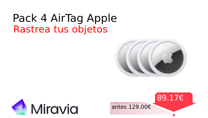 Pack 4 AirTag Apple