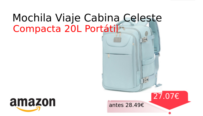 Mochila Viaje Cabina Celeste