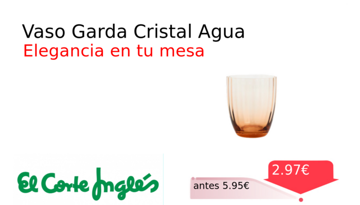 Vaso Garda Cristal Agua