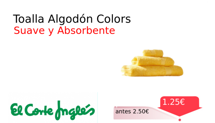 Toalla Algodón Colors