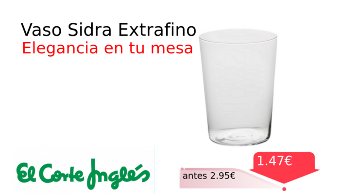 Vaso Sidra Extrafino