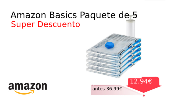 Amazon Basics Paquete de 5