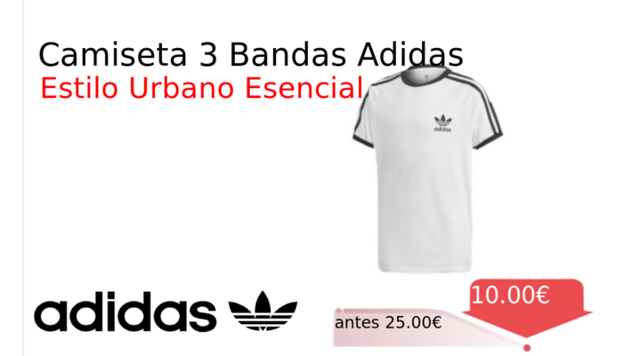 Camiseta 3 Bandas Adidas