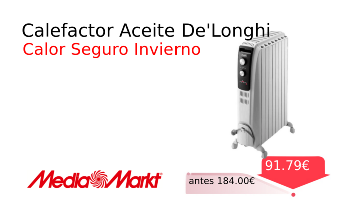 Calefactor Aceite De'Longhi