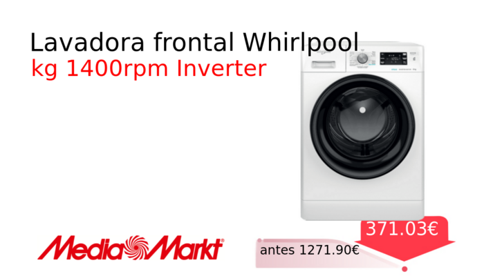 Lavadora frontal Whirlpool