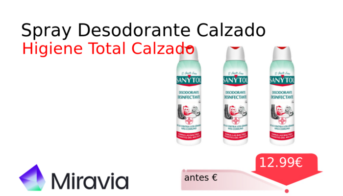 Spray Desodorante Calzado