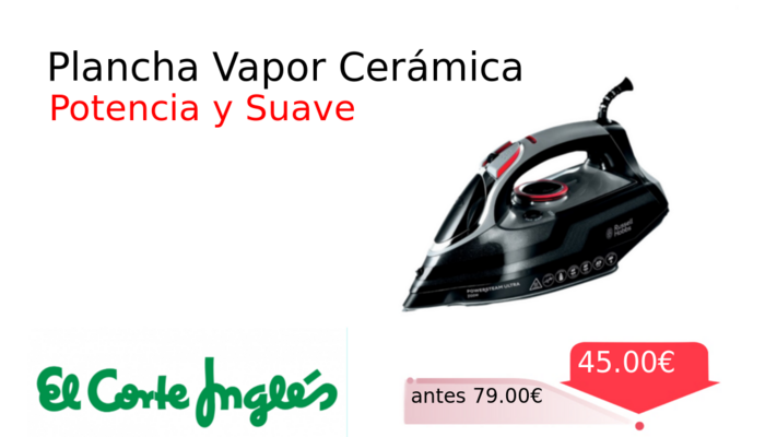 Plancha Vapor Cerámica