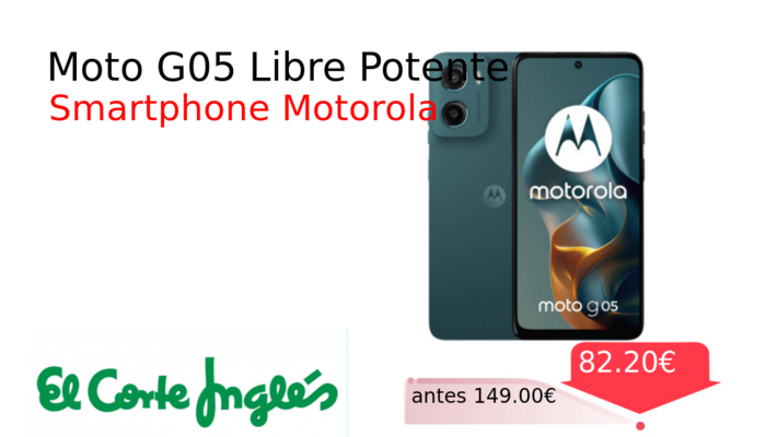 Moto G05 Libre Potente