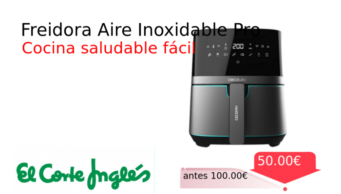 Freidora Aire Inoxidable Pro