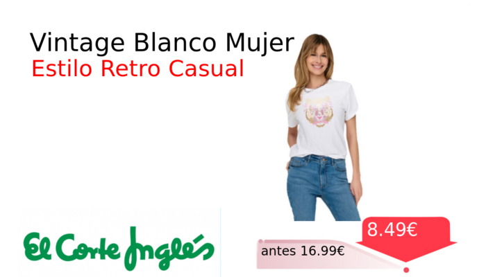 Vintage Blanco Mujer