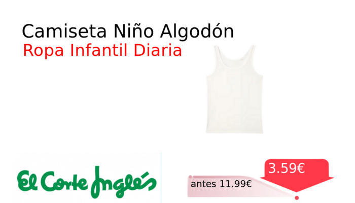 Camiseta Niño Algodón