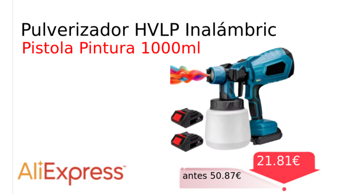 Pulverizador HVLP Inalámbric