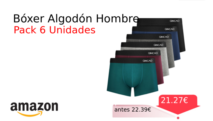 Bóxer Algodón Hombre