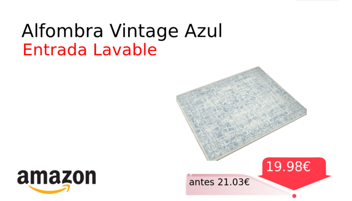 Alfombra Vintage Azul