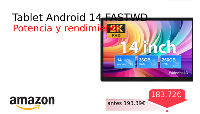 Tablet Android 14 FASTWD