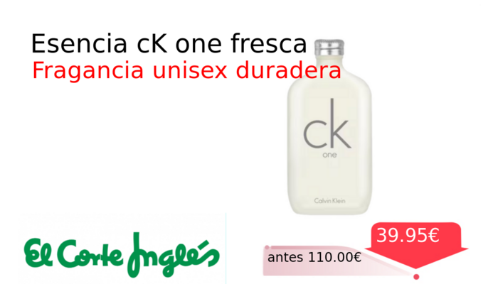Esencia cK one fresca