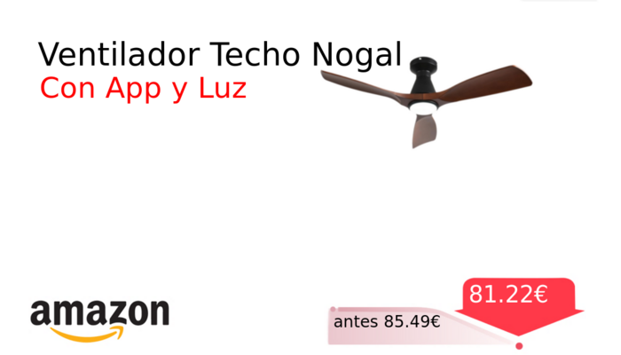 Ventilador Techo Nogal