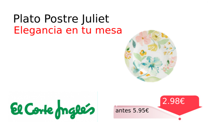 Plato Postre Juliet