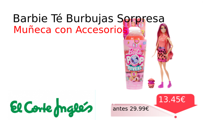 Barbie Té Burbujas Sorpresa