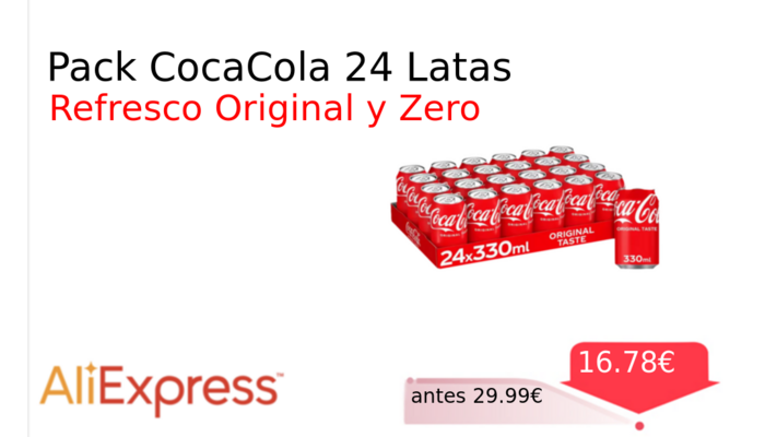 Pack CocaCola 24 Latas