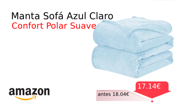Manta Sofá Azul Claro