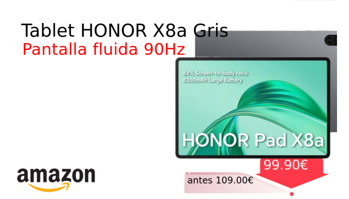 Tablet HONOR X8a Gris