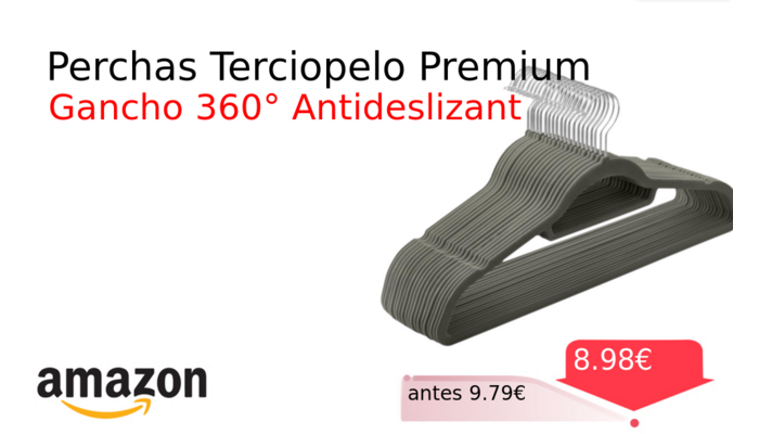 Perchas Terciopelo Premium
